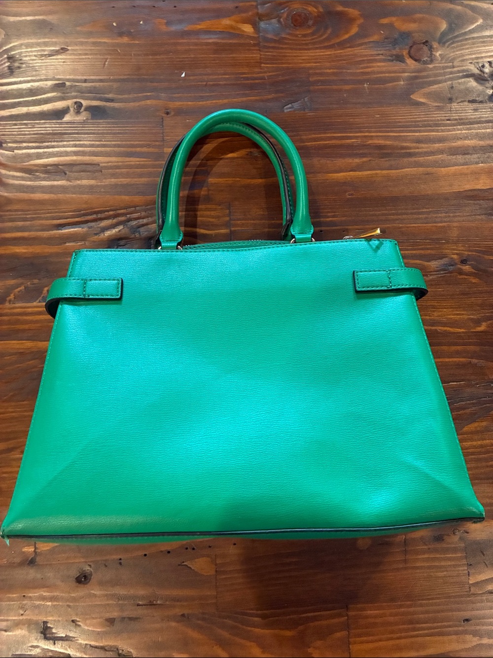 ALDO Green Structured Satchel with Gold Hardware - Picture 3 of 7